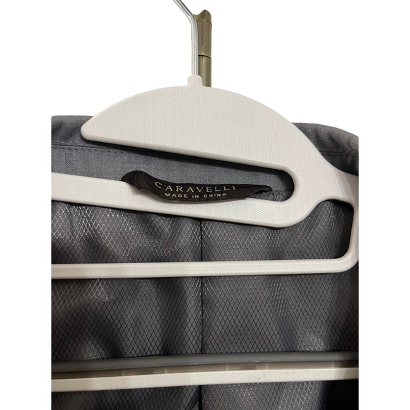 Caravelli Light Grey Oxford 2B Suit Jacket Blazer Men's Size 50R 46W - Picture 2 of 7